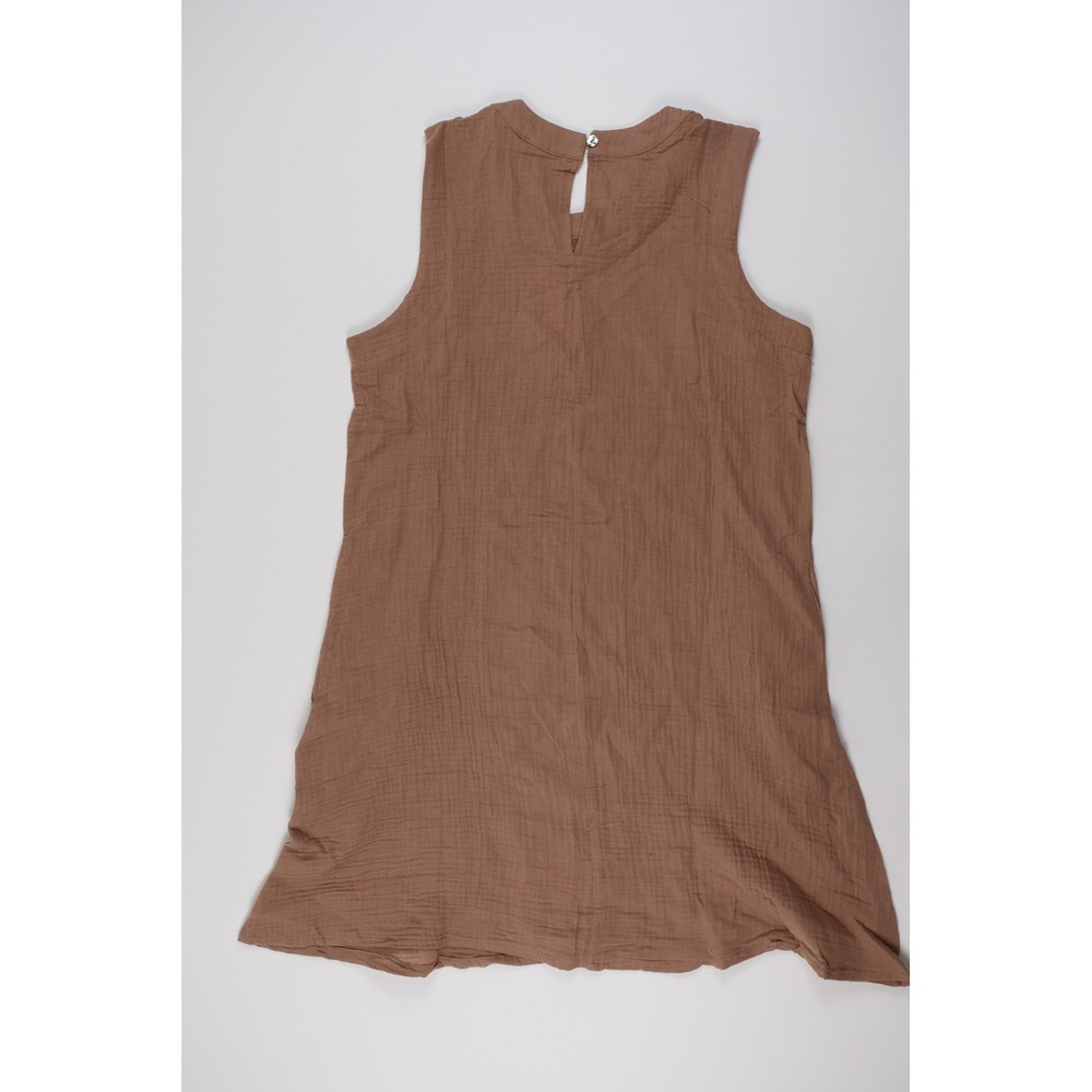 Kathy Ireland Shift Dress Coastal Charm Brown Gauze Small NWT - Picture 2 of 7